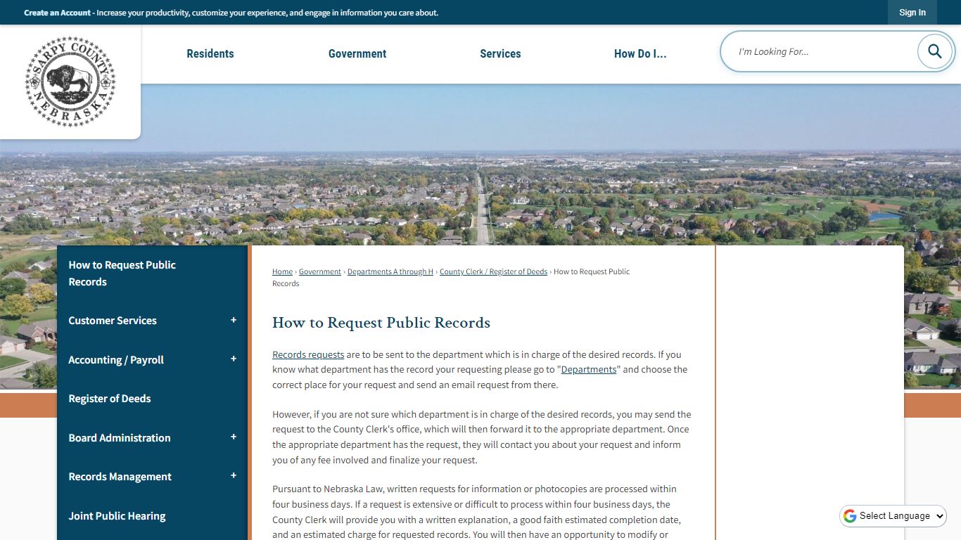 How to Request Public Records | Sarpy County, NE